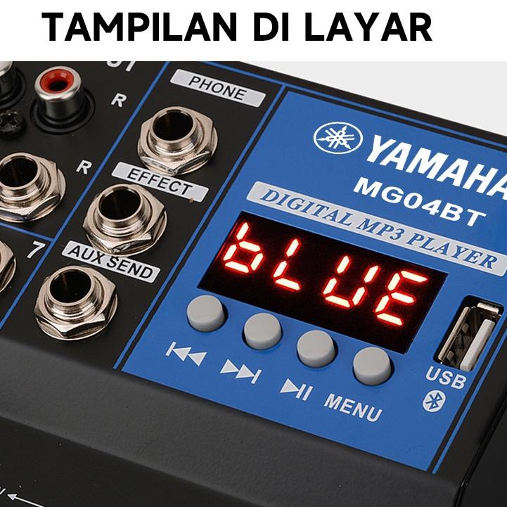 Recomended yamaha MG04BT MG07BT pencampur audio DJ Mixer Audio 4 7 chanel  Bluetooth USB PC MP3 Pera