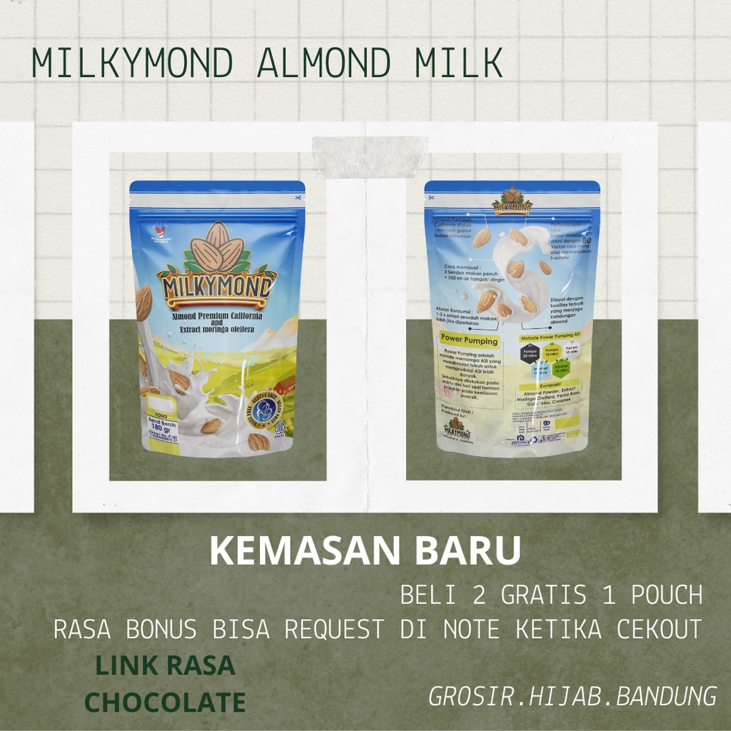 [BELI 2 GRATIS 1] Asi Booster Milkymond Almond Powder Milk Premium Almond California Best Seller