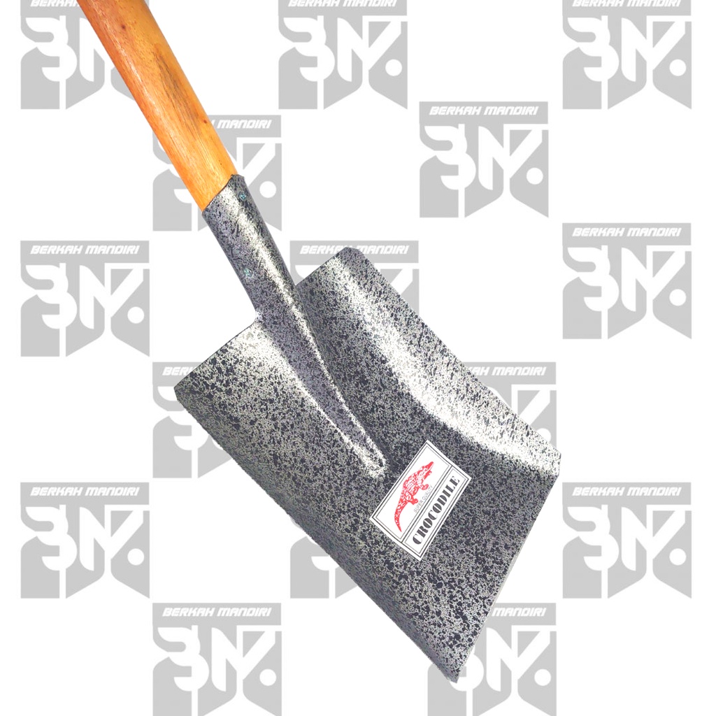 Sekop pasir bangunan|Sekop tanah besar tebal gagang kayu Sekop tanaman/Sekop Proyek Besi semi Baja