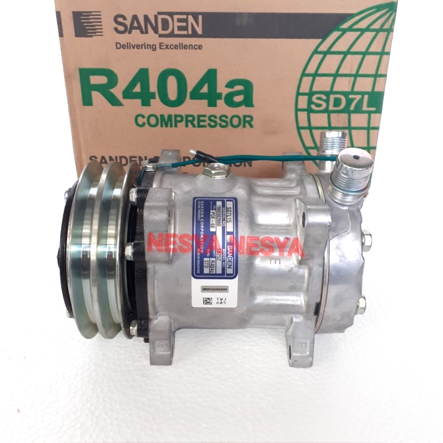 Compressor Compresor Kompressor Kompresor AC SANDEN SD7L15 SD 7L15 Freon R404a R404 - Tegangan Kerja