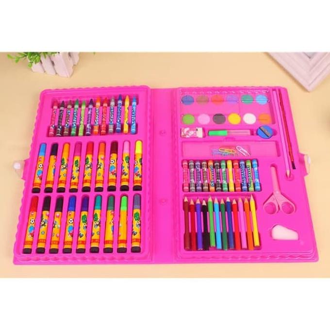 

BISA COD Set Crayon 86 PCS Set alat menggambar isinya banyak cocok untuk kado hadiah