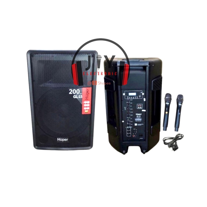 Speaker Portable Wireless Huper 15 inch GL15 GL 15 GL-15 Original