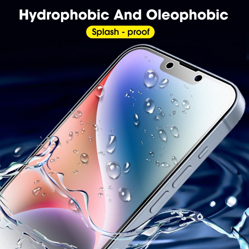 IPHONE Hd Film Handphone Anti Gores/ Oil Proof Waterproof Pelindung Layar Cakupan Penuh Untuk Iphone14Seri