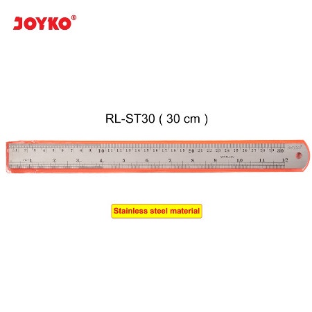 

Joyko RL-ST30 Penggaris Besi Stainless Steel Ruler 30 cm