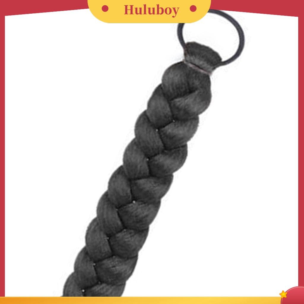 1 Pasang Rambut Palsu Ponytail Ganda Bahan Sutra Suhu Tinggi Untuk Wanita