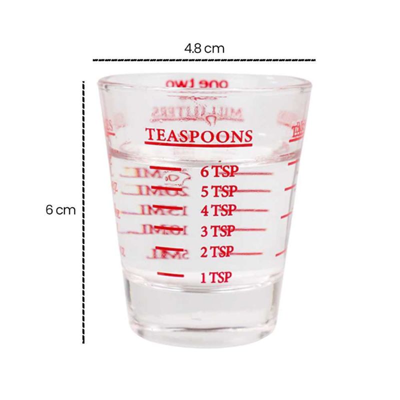 One Two Cups Gelas Takar Kopi Expresso Shot Glass Coffee 30ml - MD19