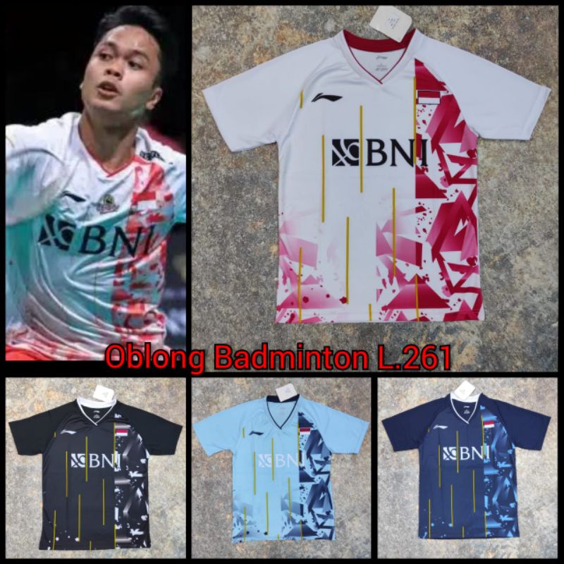 Atasan kaos Badminton dewasa/ atasan kaos bulutangkis L 261 BNI