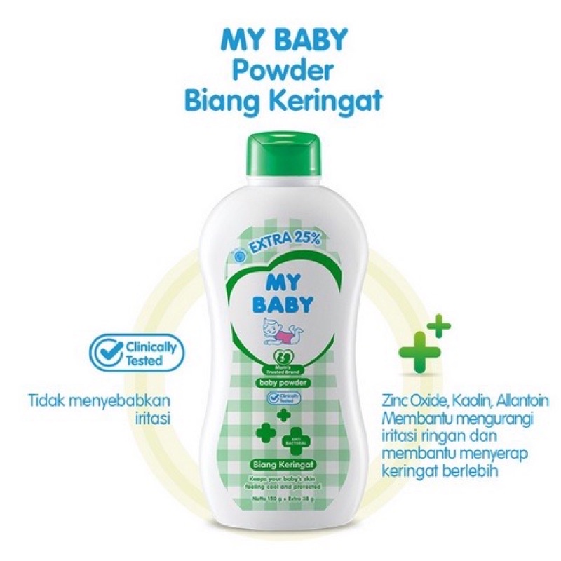 My Baby Powder Soft Gent| Sweet Floral| Fresh Fruit| Biang Keringat|Telon Plus|Bedak Bayi | Mybaby