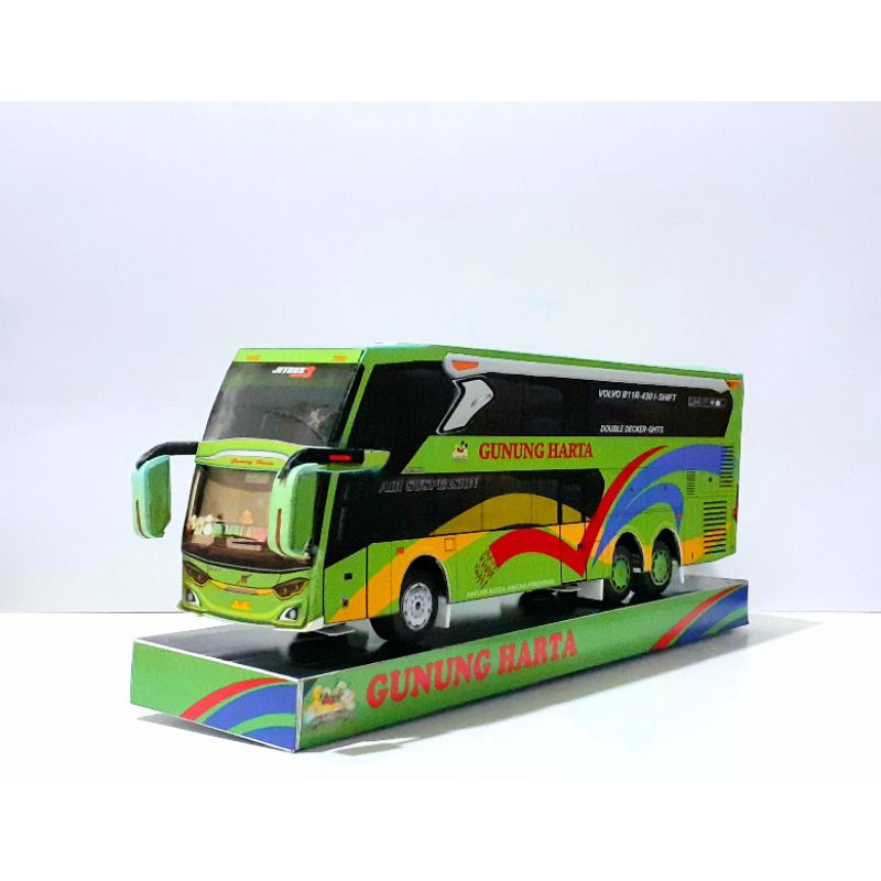 Miniatur Papercraft Bus Gunung Harta Doubel Decker