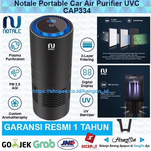 Notale Portable Car Air Purifier UVC Plasma HEPA 13 Pembersih Udara