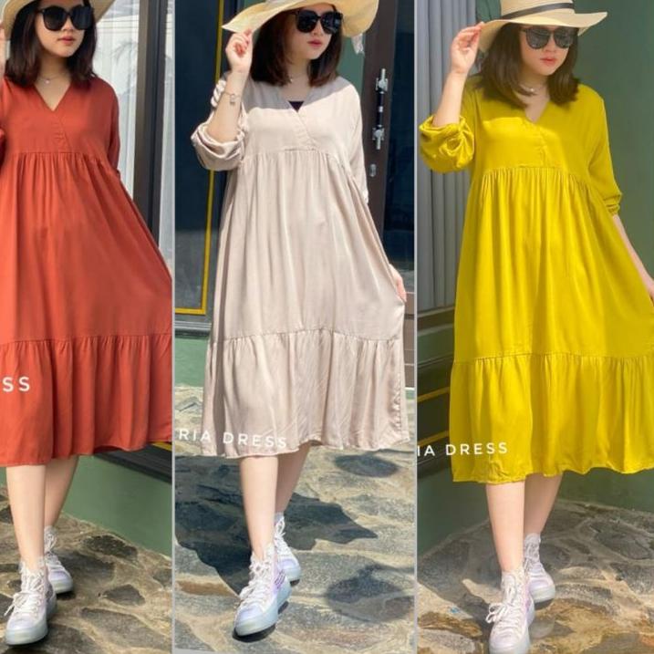 Ready BISA COD VICTORIA DRESS / MIDI DRESS KOREA / HOME DRESS KOREA / DRESS RAYON TWILL / DRESS PEND