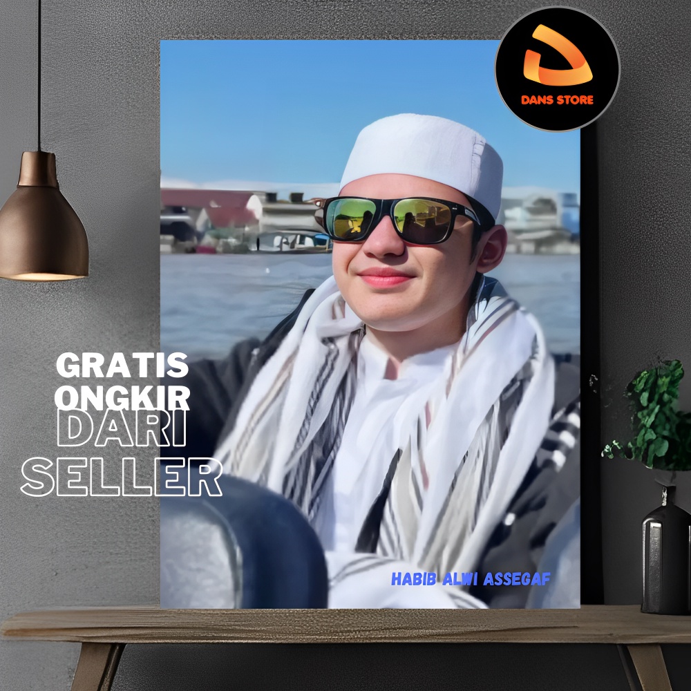 Habib Alwi Assegaf Raden Kian Santang Poster Habib Poster Kyai Poster Ulama Hiasan Dinding Papan MDF