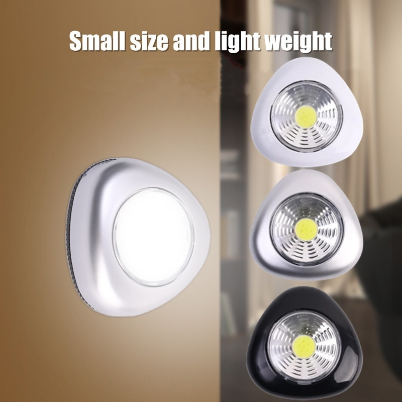 Cob Led Touch Light Under Cabinet Led Wireless Lampu Dinding Tenaga Baterai Lampu Closet Lemari Kabinet Kamar Tidur Dapur Lampu Malam