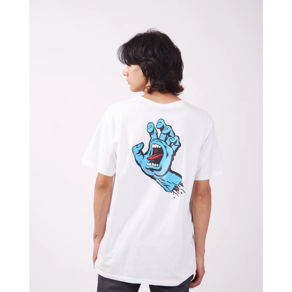 Santa Cruz Screaming Hand White Tee Shirt