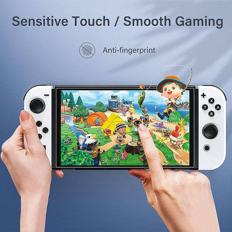 Tempered Glass 9H HD Screen Protector Untuk Nintend Switch OLED Lite Pelindung Layar Tahan Ledakan Untuk Aksesoris Saklar