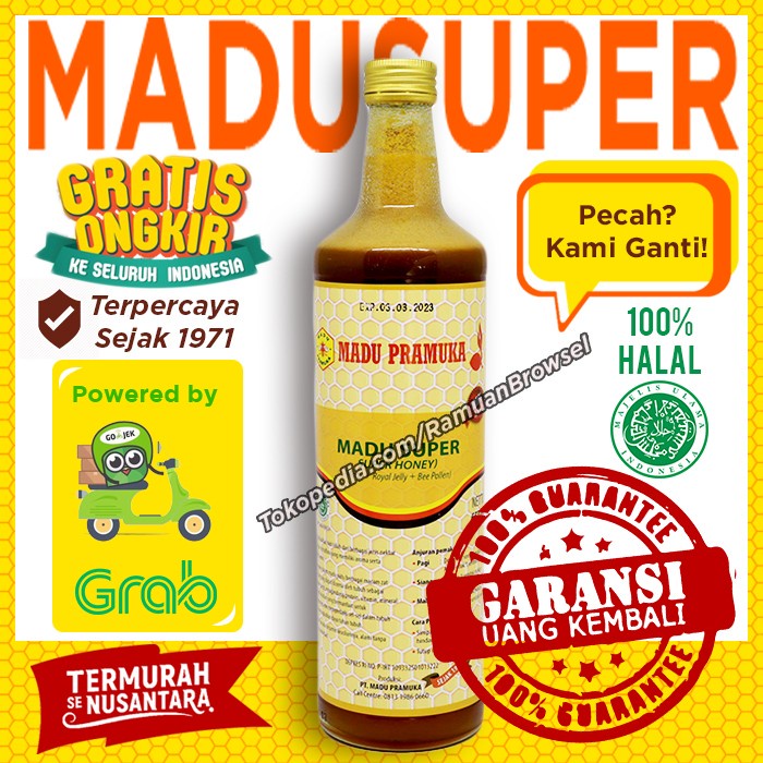 

[BEST SELLER] Madu Pramuka Alami Super 650ml (Madu + Pollen + Royal Jelly)