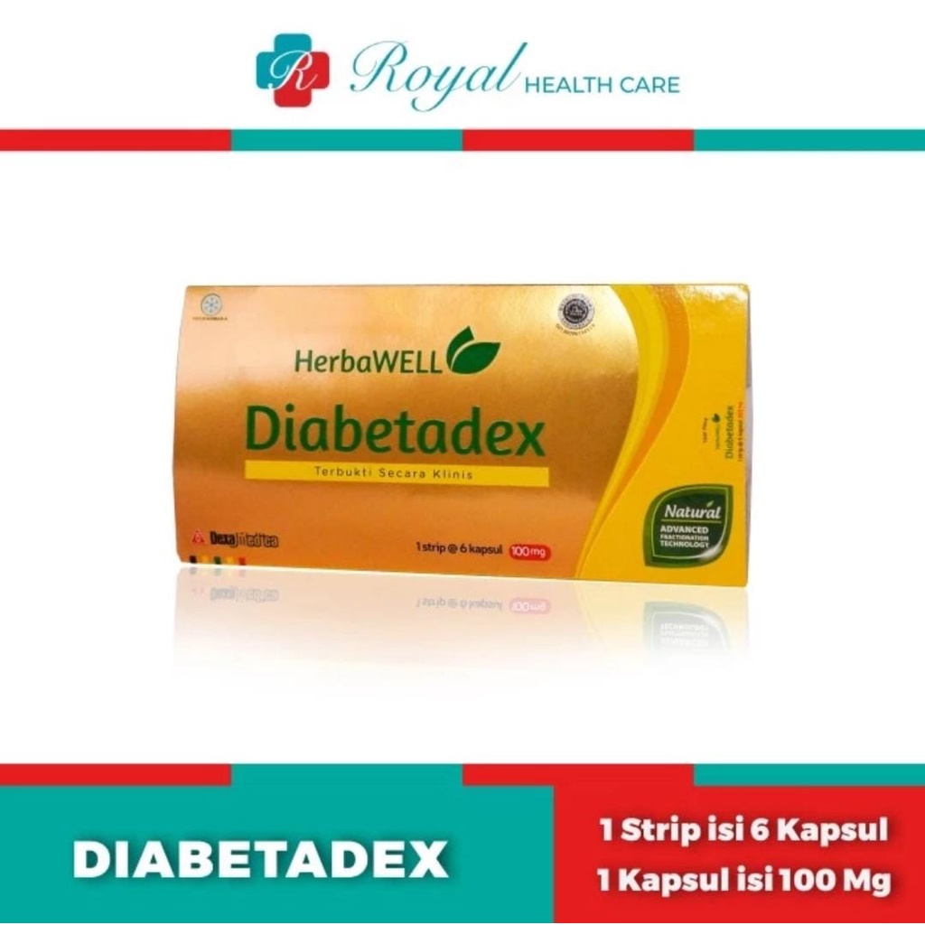 DIABETADEX STRIP 6 Kapsul Untuk Membantu Menurunkan Kadar Gula Darah