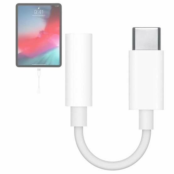 Converter Adaptor IPad Type-C To o Jack 3.5mm Original