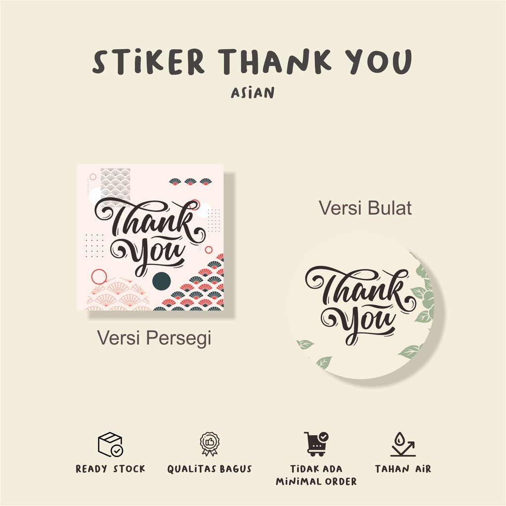 

bisa cutting cetak stiker thank you-murah-label tema ASIAN/stiker thank you