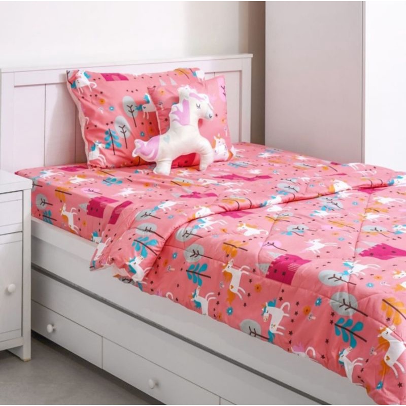 Bedding Set Anak Microfiber Cunicorn + Bedcover Informa Sleep
