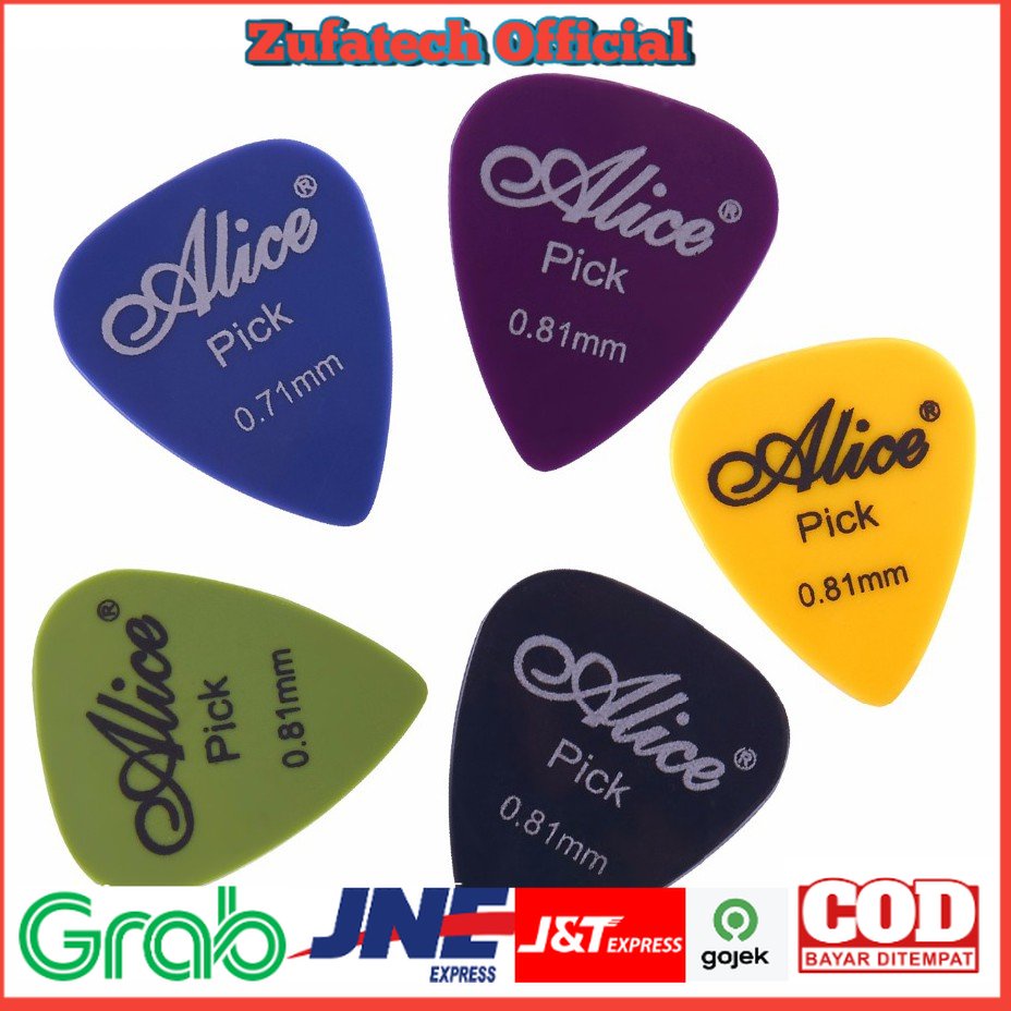 Alice Pick Gitar Akustik 12 PCS - AP-12P - Multi-Color