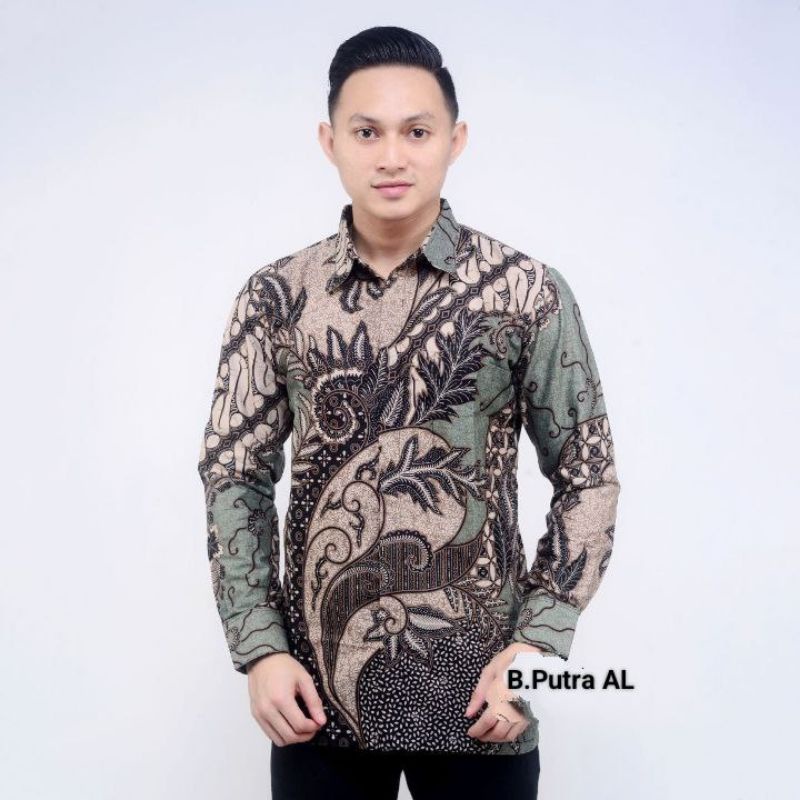 kemeja batik pria modern lengan panjang motif Kate terbaru dan terlaris