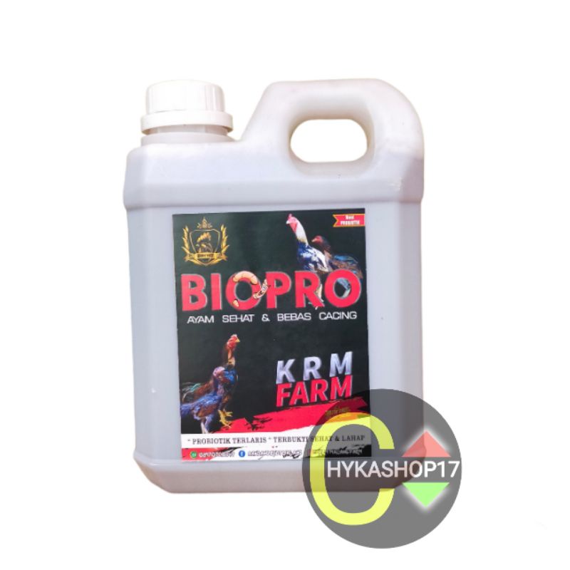 BIO PRO | BIOPRO 1 liter | Kemasan baru - PROBIOTIK AYAM - SPESIAL BEBAS CACING