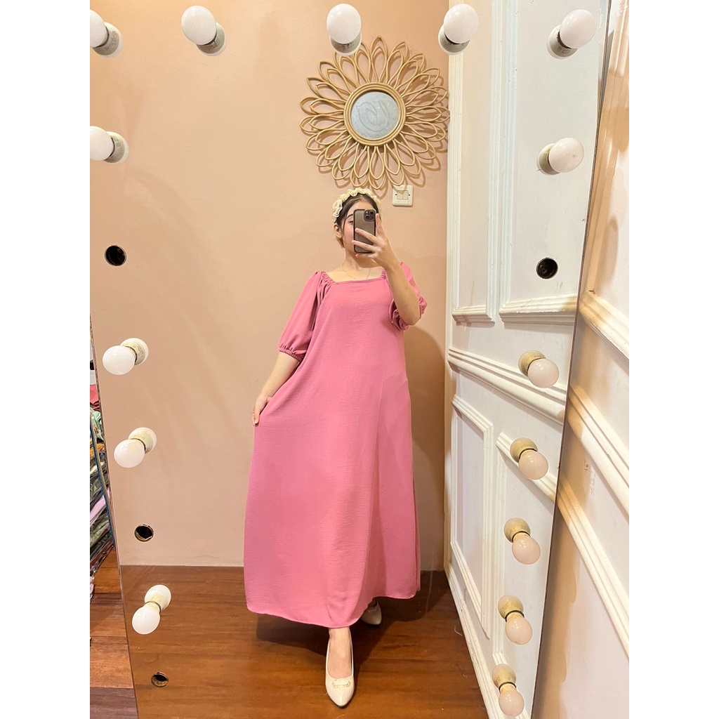 MASAYU LONG DRESS BAHAN CRINKLE / DRES CRINKLE