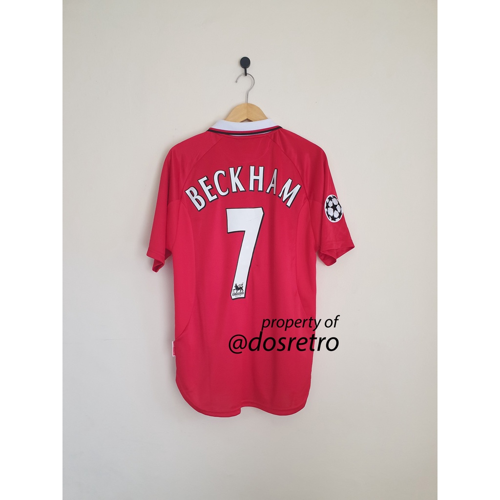 Jersey Retro Manchester United Home 1999 Final UCL BECKHAM