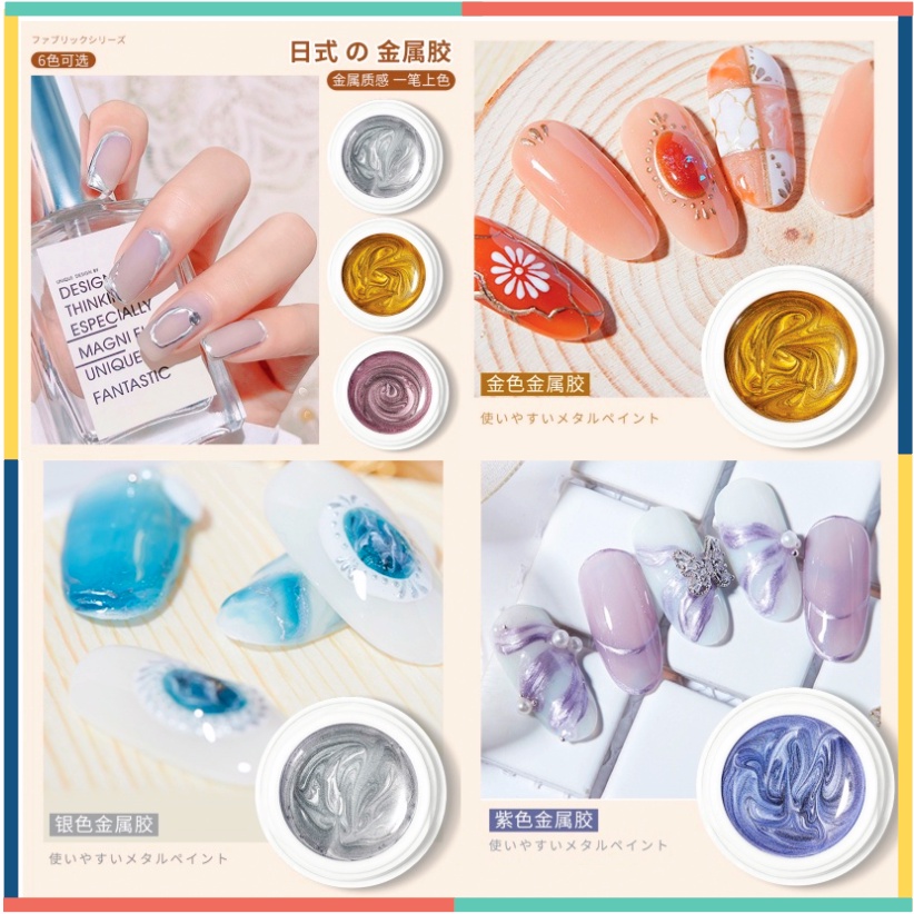 Gold Silver Rosegold Liner Cat Kuku Painting Gel UV Kutek KU044