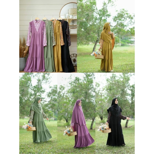 [READY] BELLA GAMIS SET BY MUMTAZ HIJAB | KHIMAR PED ANTEM BUSA | GAMIS SET KATUN RAYON X TIFFANY TW