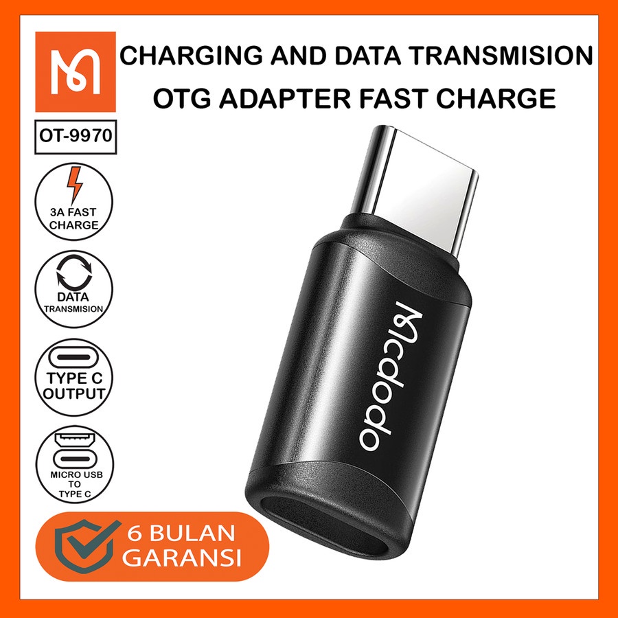 MCDODO OT-9970 Converter OTG Micro USB To Type C Fast Charging 3A