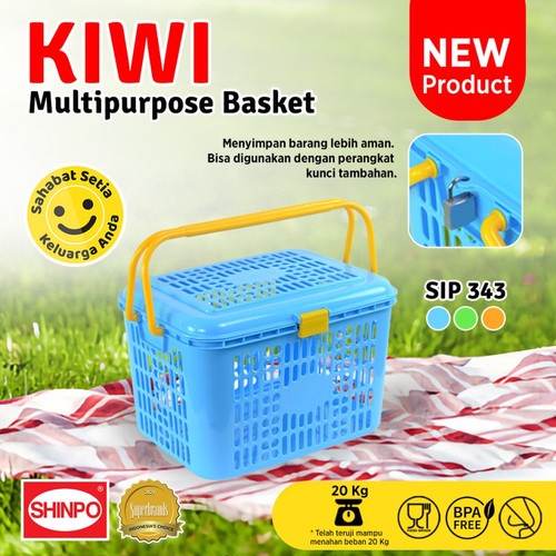 Keranjang Kiwi Plastik Serbaguna Kandang Hewan Kucing Basket 343 Shinpo