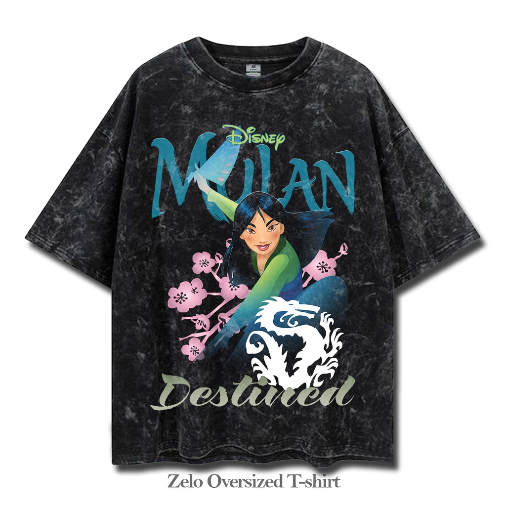 Kaos Mulan Disney Oversized T-Shirt | Stone Wash | Kaos Oversize Disney Mulan Vintage tee