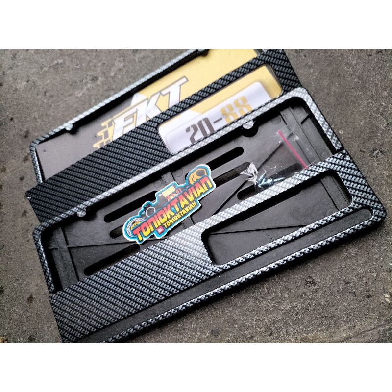 Bingkai plat nomor motor karbon carbon bingkai plat no motor universal