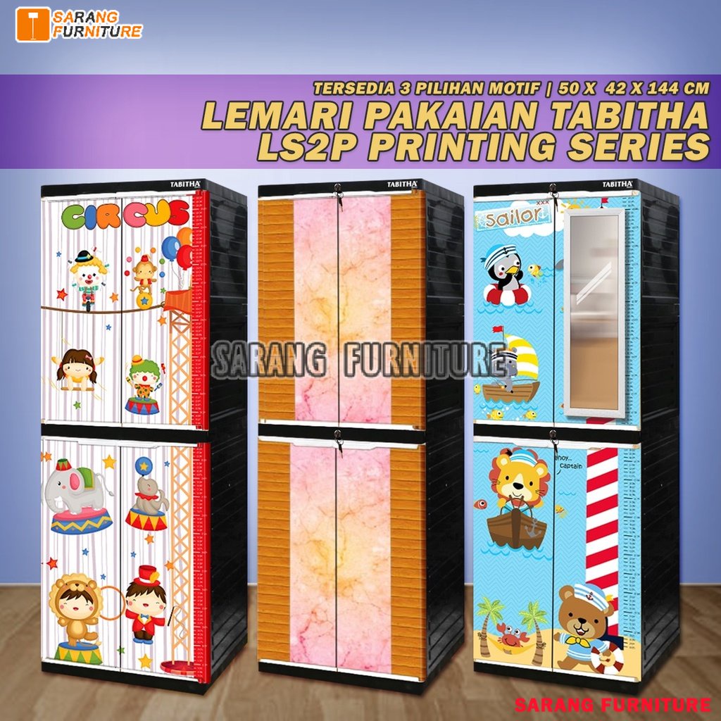 Lemari Tabitha 4 susun LS2P PRINTING MOTIF KARAKTER LEMARI ANAK MOTIF TERBARU