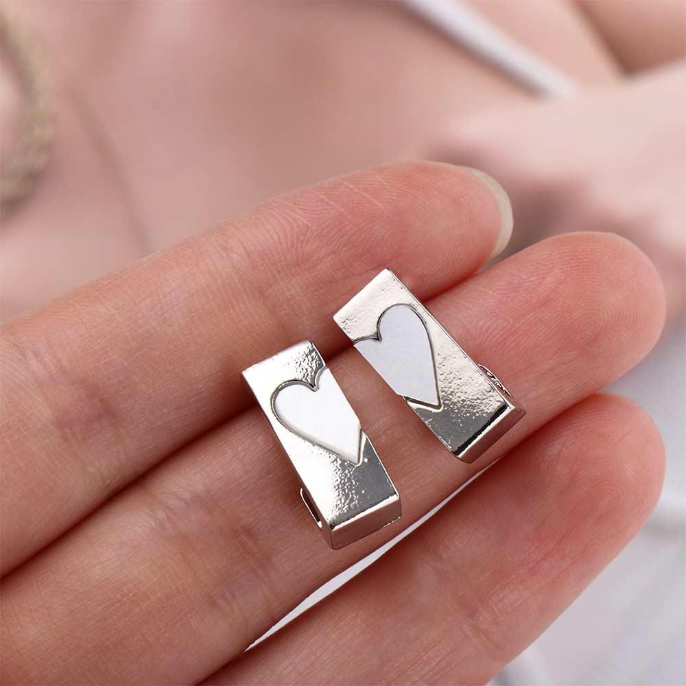 Needway Anting Wanita Punk Vintage French C shape Cool Square Heart