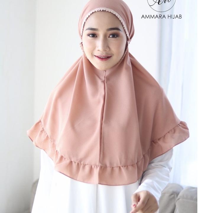 Terlaku... jilbab bergo maryam diamond crepe renda rempel non pet tali