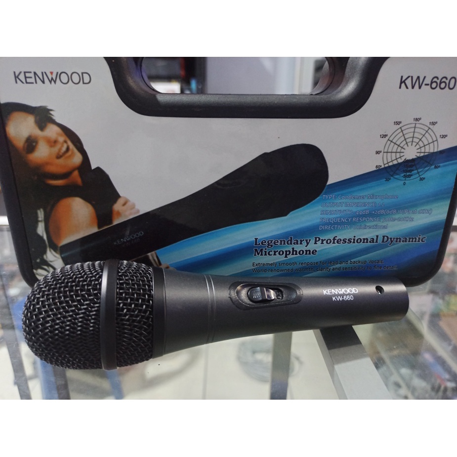 Microphone MIC Cable KARAOKE PROFESIONAL KENWOOD kw660