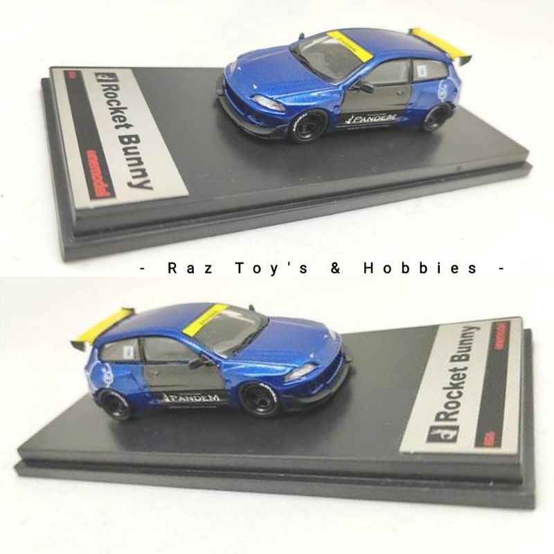 OneModel Civic EG6 Pandem biru/carbon 1/64