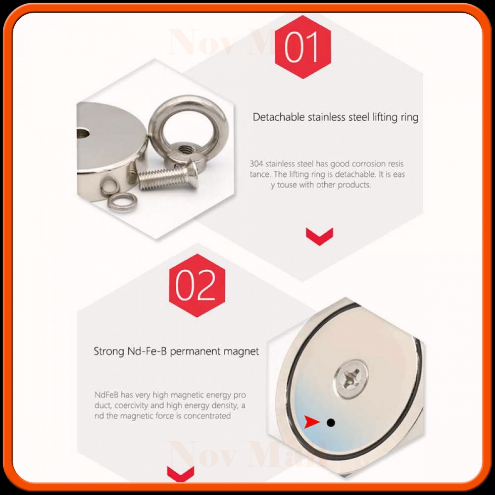 Magnet Gantungan Round Hook Strong Neodymium 42mm -ST560