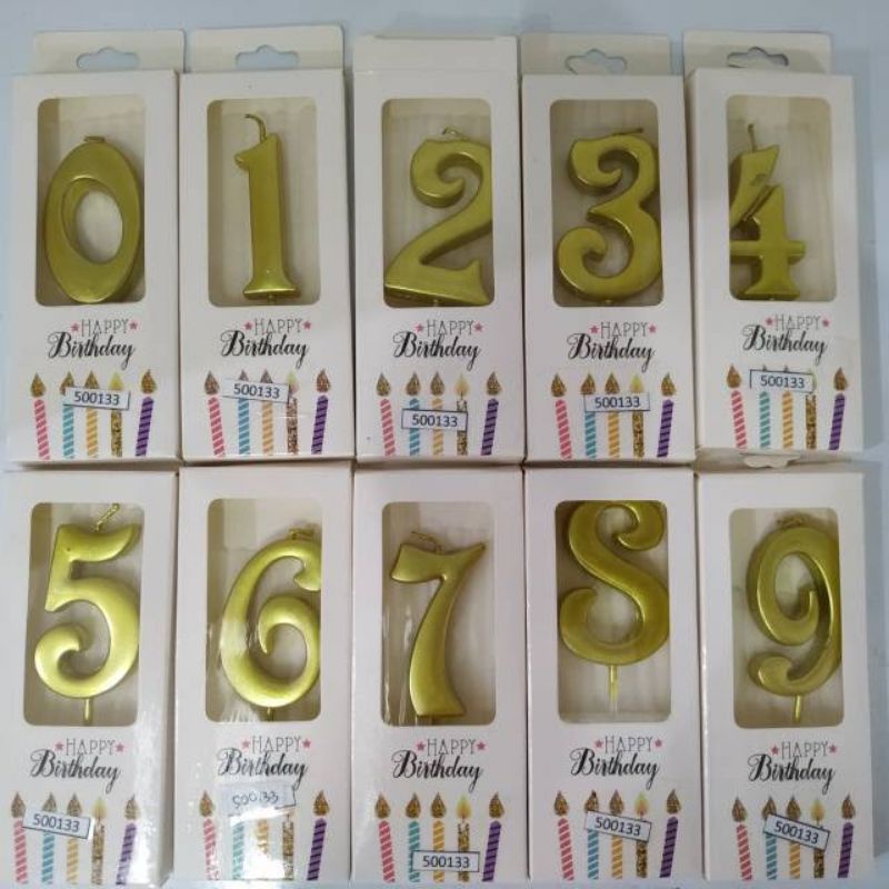 Lilin Angka Ulang Tahun / Birthday Glossy Number Candle