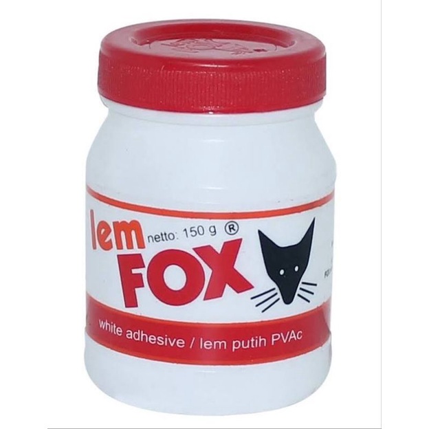 lem kertas lem serbaguna lem fox 150gr  lem adhesive lem putih pvac 150gr