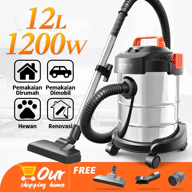 Vacuum Cleaner Wet &amp; Dry 12L / filter washable, sedot basah, kering dan tiup /3in1 Vacuum Cleaner