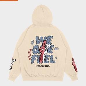 SWEPO Hoodie Jumper We One Feel M-XXL (Pria & Wanita) - LATTE,M