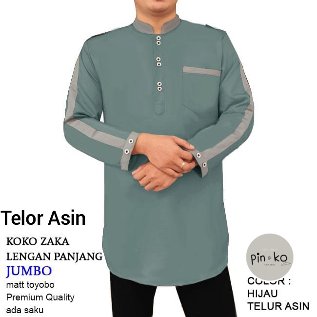 PIK - Koko Kurta Zaka Lengan Panjang JUMBO - S, M, L, XL, XXL, 3XL / Koko Pria Jumbo/ Pakaian Muslim Pria/ Fashion Muslim Pria Jumbo