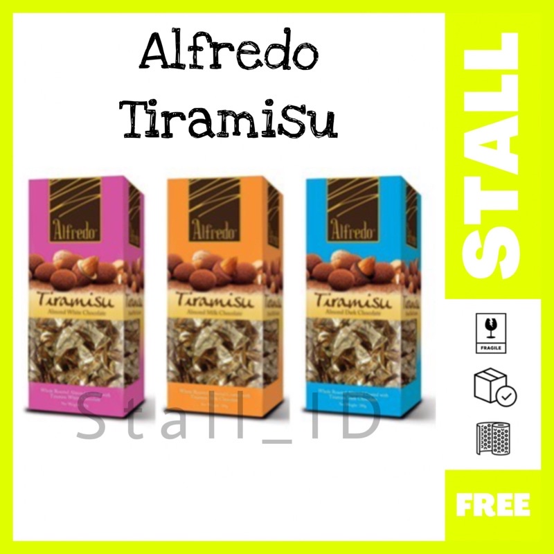 (FreeOngkir) Coklat Alfredo Tiramisu Almond Chocolate 180gr Halal Terpopuler