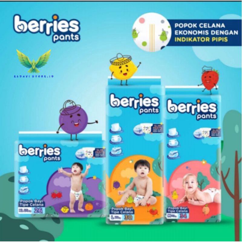 Popok celana berries pampers berries
