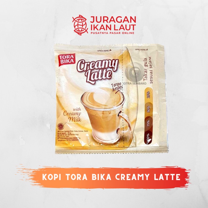 

Kopi Tora Bika Creamy Latte 25 Gram - Isi 10 Pcs