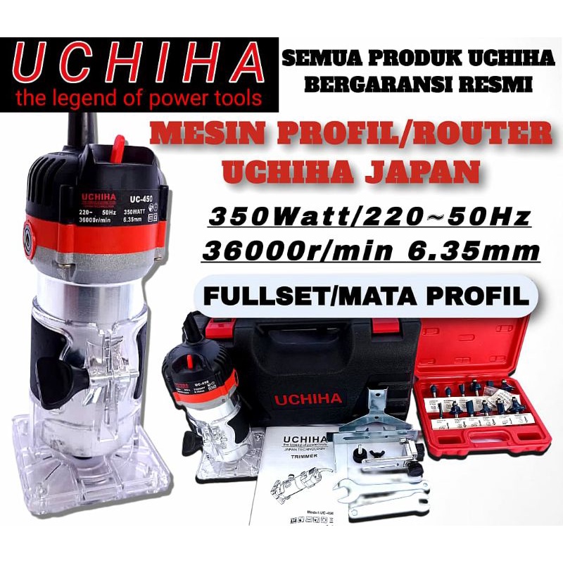 MESIN PROFIL TRIMMER ROUTER KAYU UKIR UCHIHA 6MM TRIMER BITS SET 12PCS MATA PROFIL